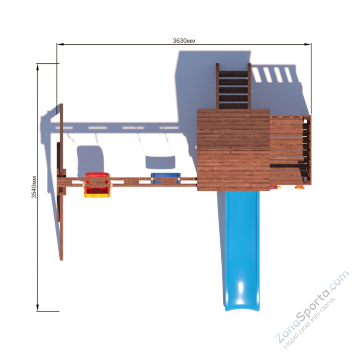 Детская площадка CustWood Scout SC3 с деревянной крышей