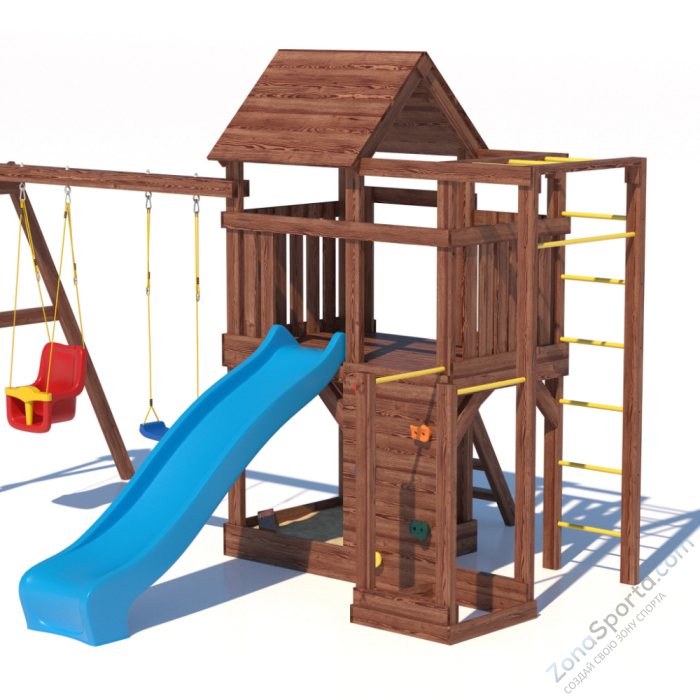 Детская площадка CustWood Scout SC5 с деревянной крышей