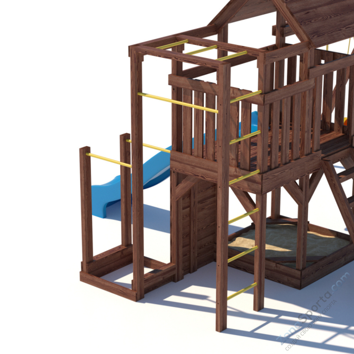 Детская площадка CustWood Scout SC5 с деревянной крышей