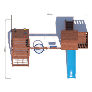 Детская площадка CustWood Scout SC8 с деревянной крышей