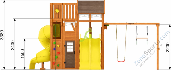 Детская площадка IgraGrad Клубный домик 4 Luxe с двумя горками