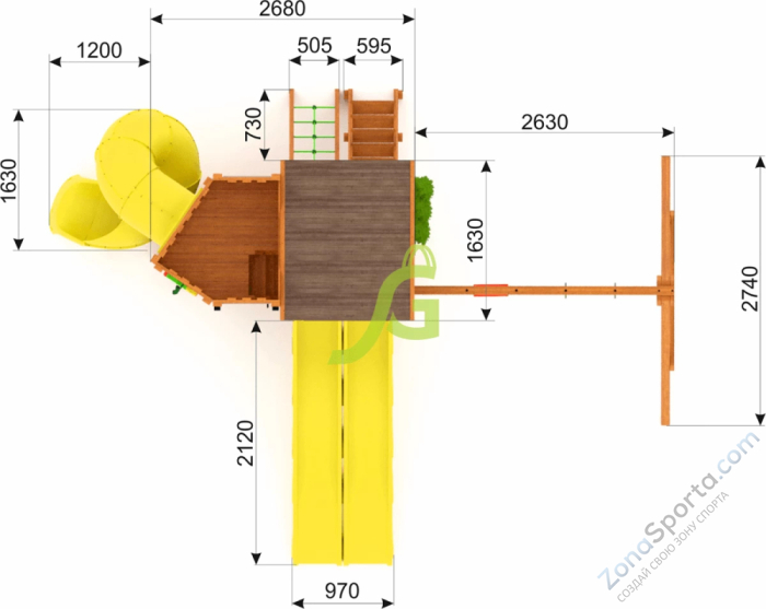 Детская площадка IgraGrad Клубный домик 4 Luxe с двумя горками