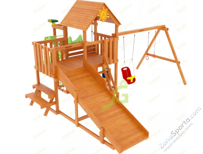 Детская площадка IgraGrad Крафт Pro 3 с зимней горкой