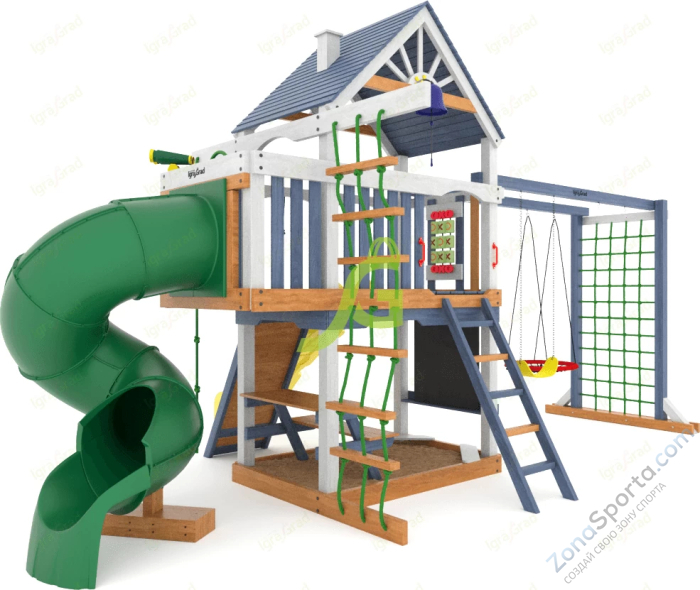 Детская площадка IgraGrad Шато с трубой (Дерево) мод.1
