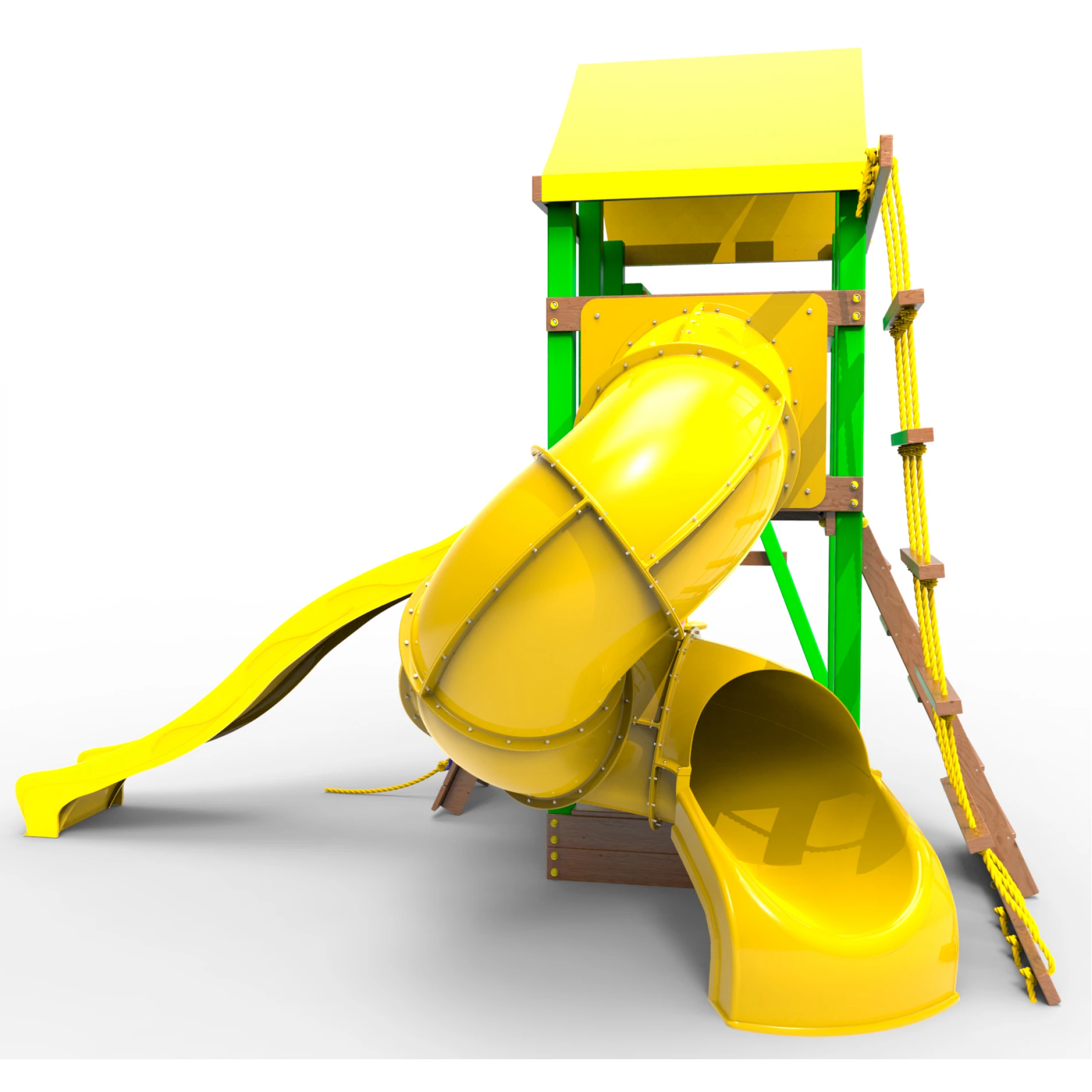 Детская площадка Пикник Элит с винтовой трубой (зеленый)