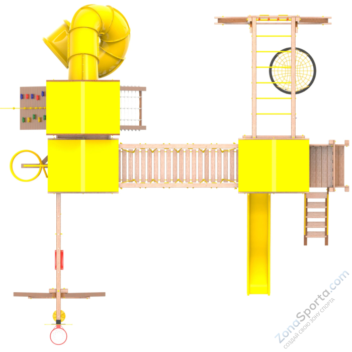 Детская площадка Пикник Оптимус Стэйдж К с винтовой трубой