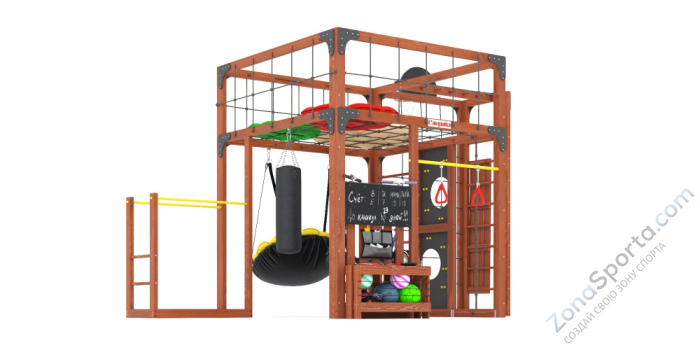 Детская площадка Савушка Куб-2 (Махагон) с подушками