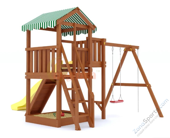 Детская площадка Савушка Мастер 1 (Махагон) Plus (горка 3 метра)