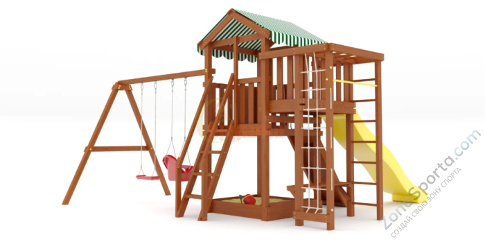 Детская площадка Савушка Мастер 3 (Махагон) Plus (горка 3 метра)