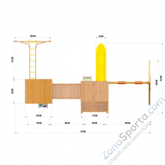 Детский игровой комплекс Jungle Palace Делюкс JВ11