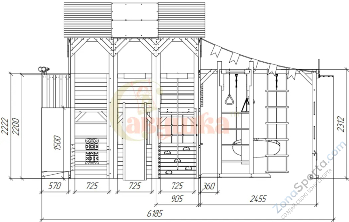 Детский игровой комплекс Савушка PlayHouse-4