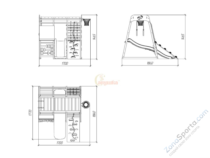 Детский комплекс Савушка Непоседа 4 oak