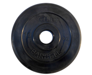 Диск обрезиненный BARBELL ATLET 10 кг / диаметр 51 мм