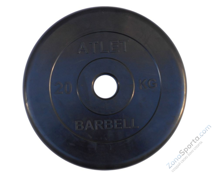 Диск обрезиненный BARBELL ATLET 25 кг / диаметр 51 мм