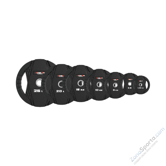 Диск обрезиненный с двумя хватами 5 кг UltraGym UG2005С