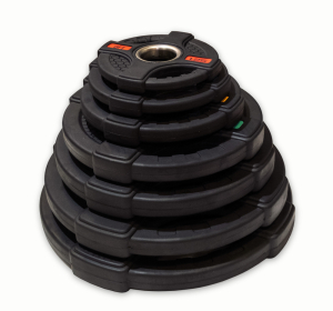 Диск олимпийский обрезиненный черный с двумя хватами Original FitTools FT-2HGP-2,5 2,5 кг