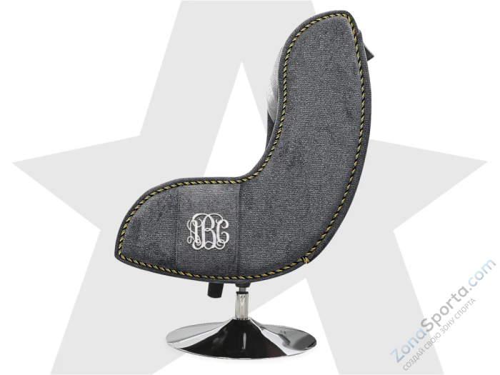 Дизайнерское кресло Fujimo Monogram Silver Steel