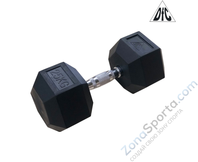 Гантели гексагональные 2 шт. по 25 кг DFC DB001-25 Гантели гексагональные 2 шт. по 25 кг DFC DB001-25