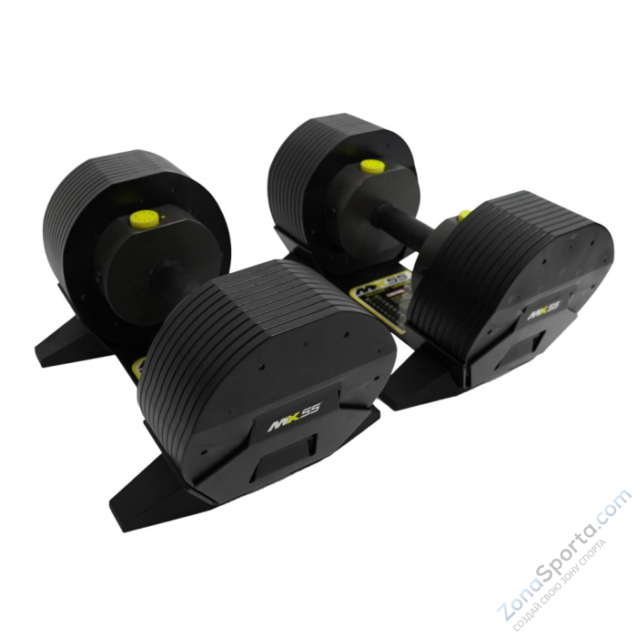 Гантели регулируемые MX Select MX55, вес 4.5-24.9 кг, 2 шт  Гантели регулируемые MX Select MX55, вес 4.5-24.9 кг, 2 шт