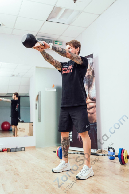 Гиря 12 кг с хромированной ручкой полиуретановая (CPU) Original FitTools