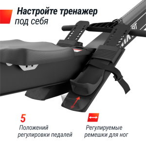 Гребной тренажер Unix Fit Pro Air Magnetic Rower-X Black