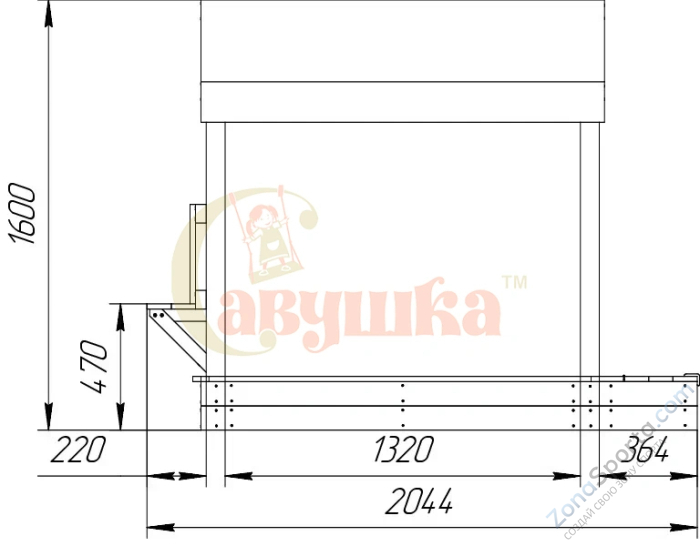 Игровой комплекс Песочный дворик Савушка-1 Игровой комплекс Песочный дворик Савушка-1