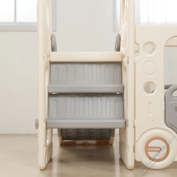 Игровой комплекс с горкой и качелями Unix Kids Bus (171 cm) Grey Игровой комплекс с горкой и качелями Unix Kids Bus (171 cm) Grey