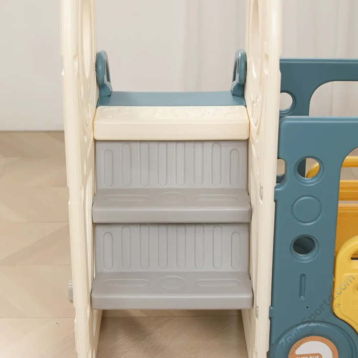 Игровой комплекс с горкой и качелями Unix Kids Bus (171 cm) Yellow Игровой комплекс с горкой и качелями Unix Kids Bus (171 cm) Yellow