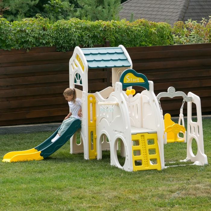 Игровой комплекс Unix Kids Playhouse с горкой и качелями