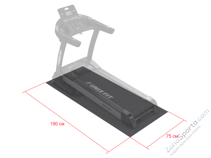 Коврик Unix Fit для кардиотренажеров (190/75) Коврик Unix Fit для кардиотренажеров (190/75)