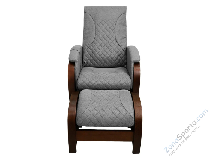 Кресло-качалка (маятник) с массажем Fujimo Balance 2 Серый с пуфом