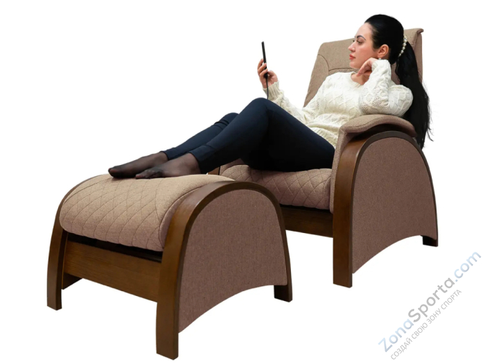 Кресло-качалка (маятник) с массажем Fujimo Balance 2 Шоколад с пуфом