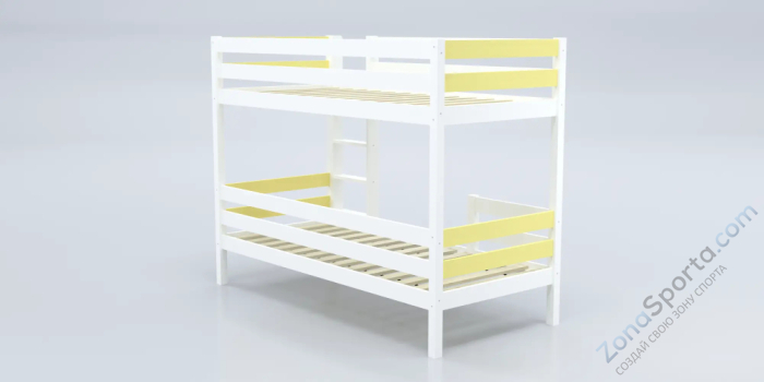 Кровать детская двухъярусная Савушка-01 80х160 желтая