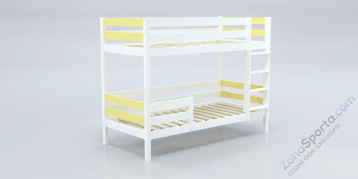 Кровать детская двухъярусная Савушка-01 90х180 желтая