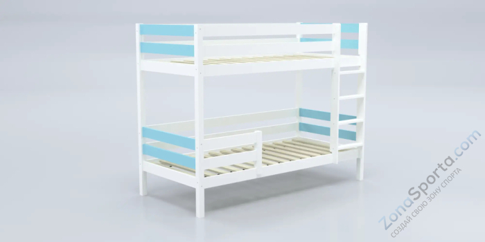 Кровать детская двухъярусная Савушка-01 90х200 голубая