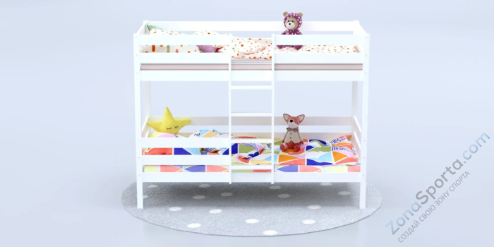 Кровать детская двухъярусная Савушка-05 90х200 White (белый)