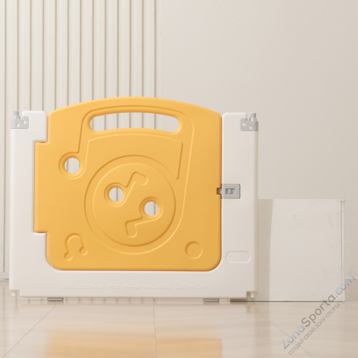 Манеж Unix Kids Supreme Music 160x160 Yellow с качелями