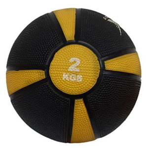Медбол 2 кг черный с желтым Fitex FTX-1212-2kg