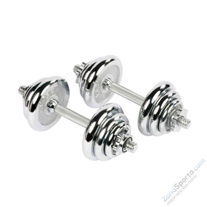 Набор гантелей 20 кг в кейсе Profi-Fit