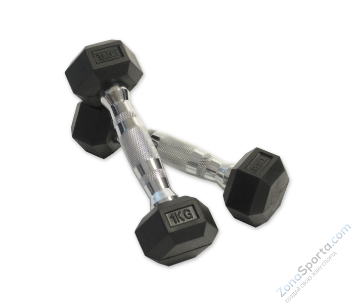 Набор гексагональных гантелей 10 пар от 1 до 10 кг Rebel RGHEX-110 Набор гексагональных гантелей 10 пар от 1 до 10 кг Rebel RGHEX-110