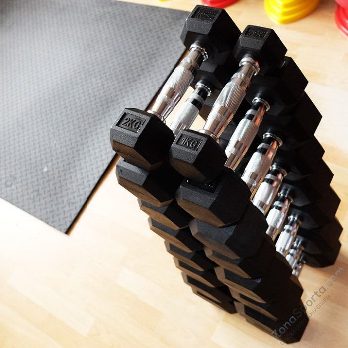 Набор гексагональных гантелей 10 пар от 1 до 10 кг ARMS FT-HEX-SET-110 Набор гексагональных гантелей 10 пар от 1 до 10 кг ARMS FT-HEX-SET-110