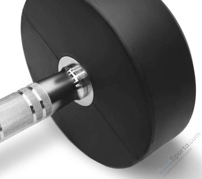 Набор обрезиненных гантелей Bronze Gym, 2.5-25 кг - 10 пар, шаг 2,5 кг