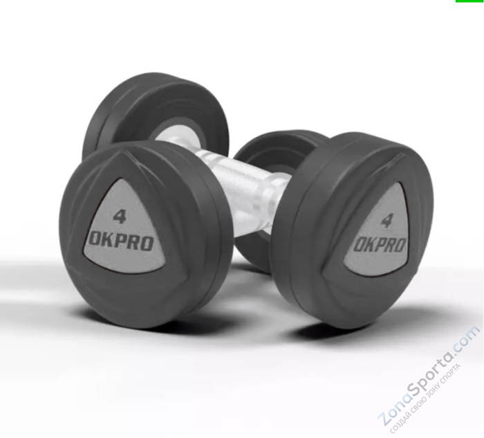 Набор полиуретановых гантелей от 42 до 50 кг (шаг 2 кг) OKPRO OK1032B-42-50-G