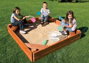 Песочница открытая Rainbow Play System (Sandbox with Corner Seats)