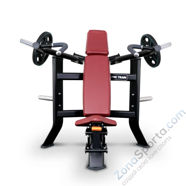 Плечевой жим сидя на свободных весах Protrain T8-605