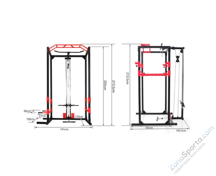 Силовая рама DFC Well Active тяга сверху/ тяга снизу