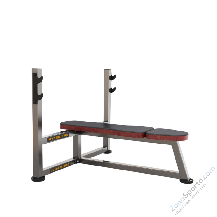 Скамья горизонтальная для жима штанги лежа со стойками Антат