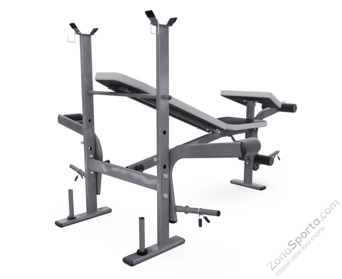 Скамья со стойками под штангу DFC D703 PRO с партой для бицепса