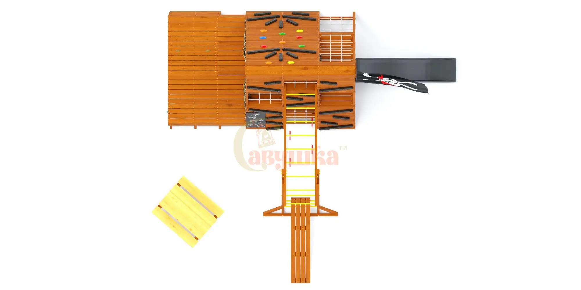 Спортивный домик Савушка База-5 (Милитари) со столиком