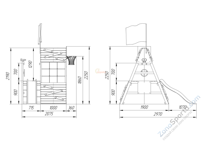 Спортивный домик Савушка База Mini - 1